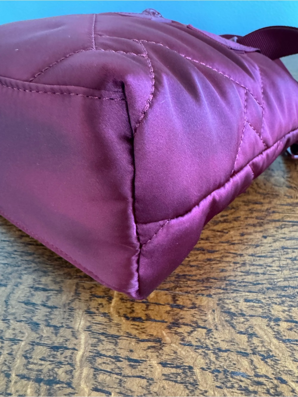 Kurt Geiger Quilted XS Crossbody Bag in Deep Berry - Picture 8 of 11